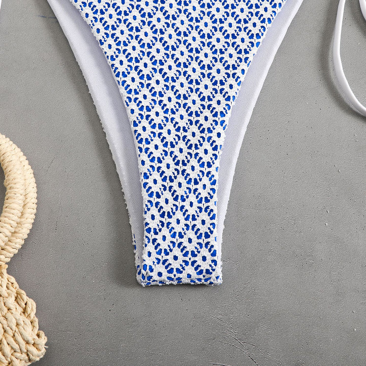 Dame Spids Dekoreret Trekant Bikini Sæt Stilla