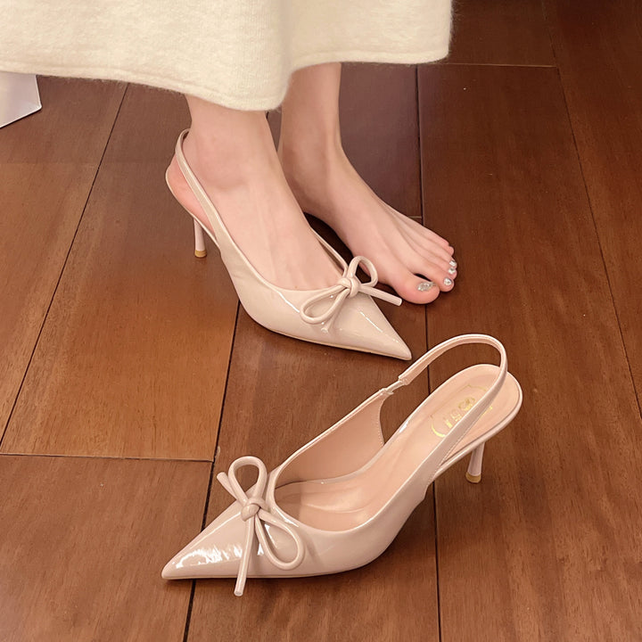Dame elegante Slingback High Heels med sløjfeaccent Stilla
