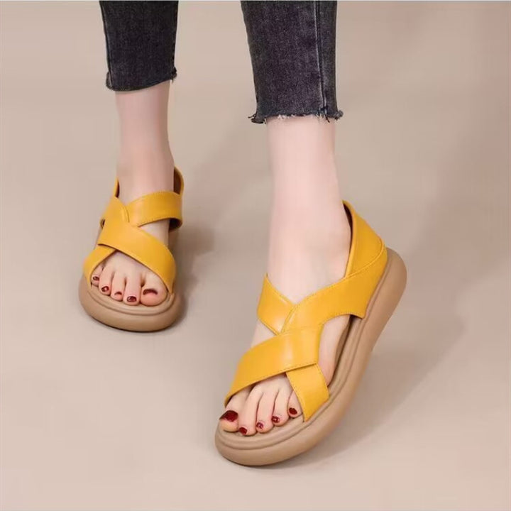 Dame Plateau-Sandaler med elegant knude-design og skridsikker sål Stilla