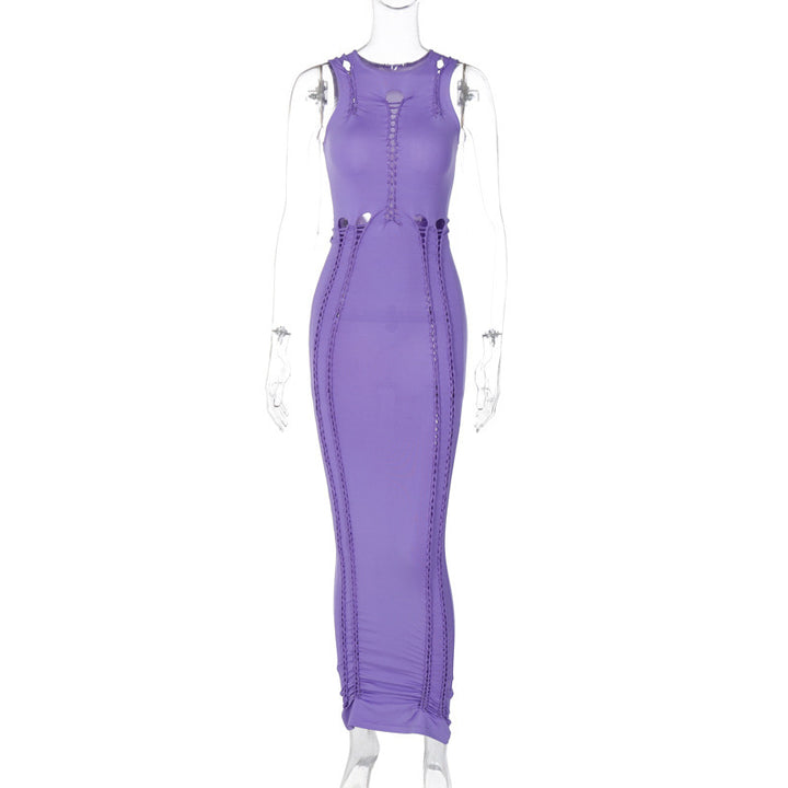 Dame Figurtilpasset Maxikjole med innovative Cut-Out-elementer Stilla