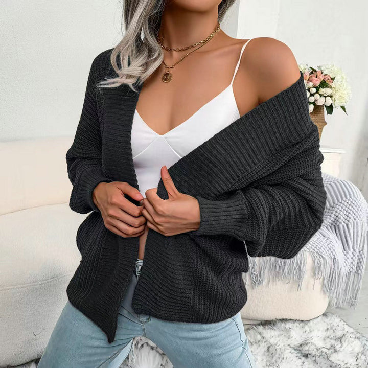 Femme Behagelig Oversized Strikket Cardigan Stilla