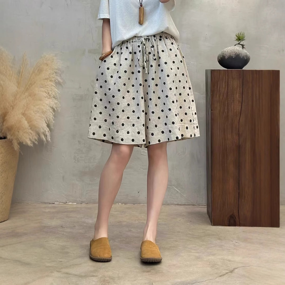 Dame Polka Dot Højtalje Komfortnederdel Stilla