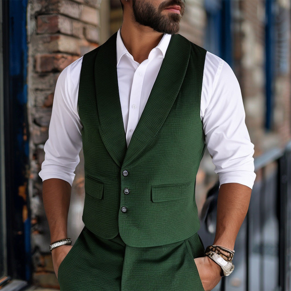 Herrer elegant struktureret vest Stilla