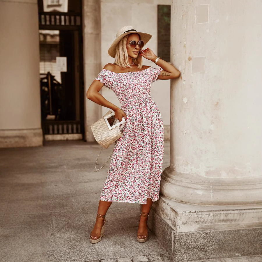 Dame Floral Maxikjole med justerbare stropper Stilla