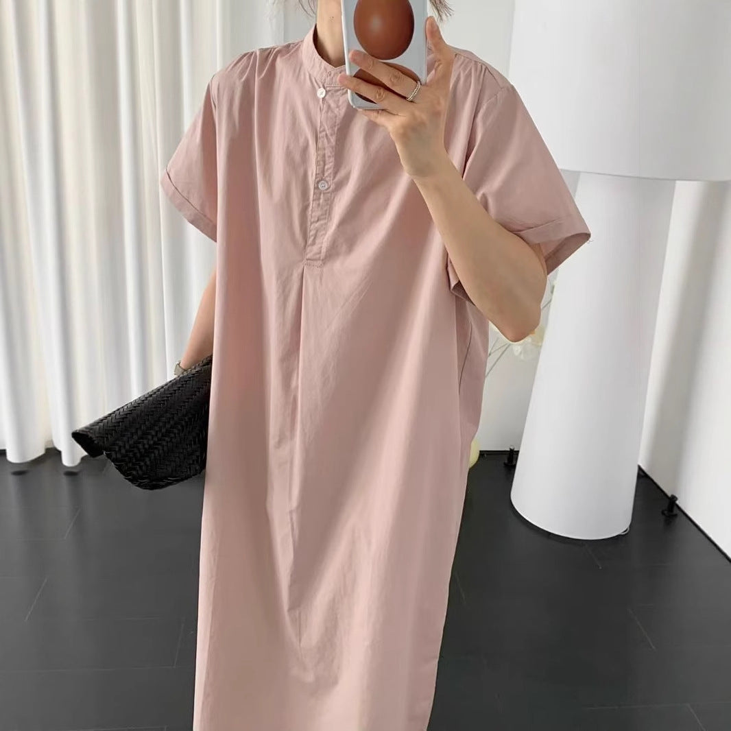 Dame Oversized Knap-Down Skjortekjole Stilla