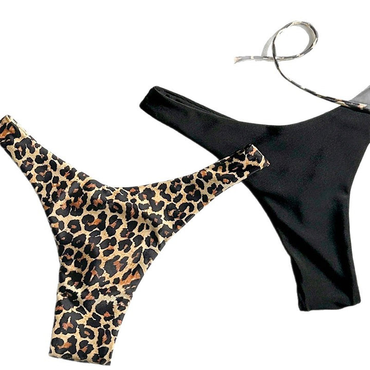 Dame triangel-bikini-sæt med florale og dyre mønstre Skovae
