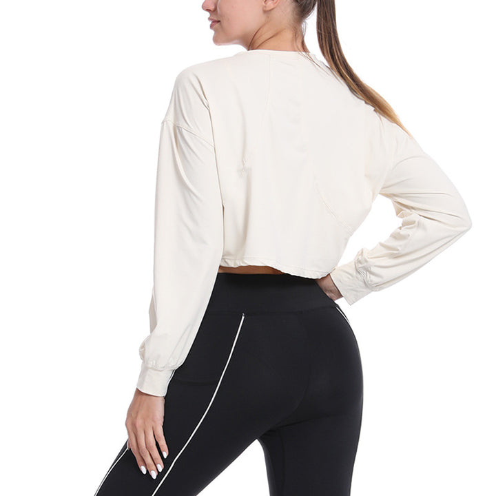 Dame Sporty Crop-Sweater med lange ærmer Stilla