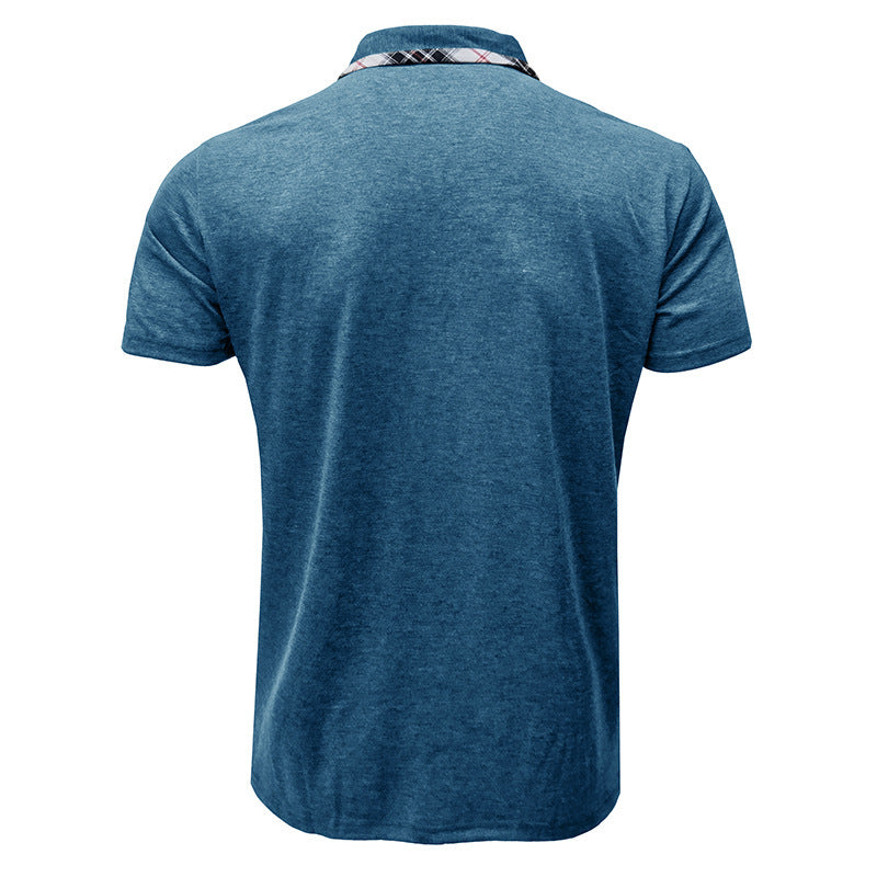 Herrer poloshirt med kontrastfarvet krave og stilfuld brystlomme Stilla