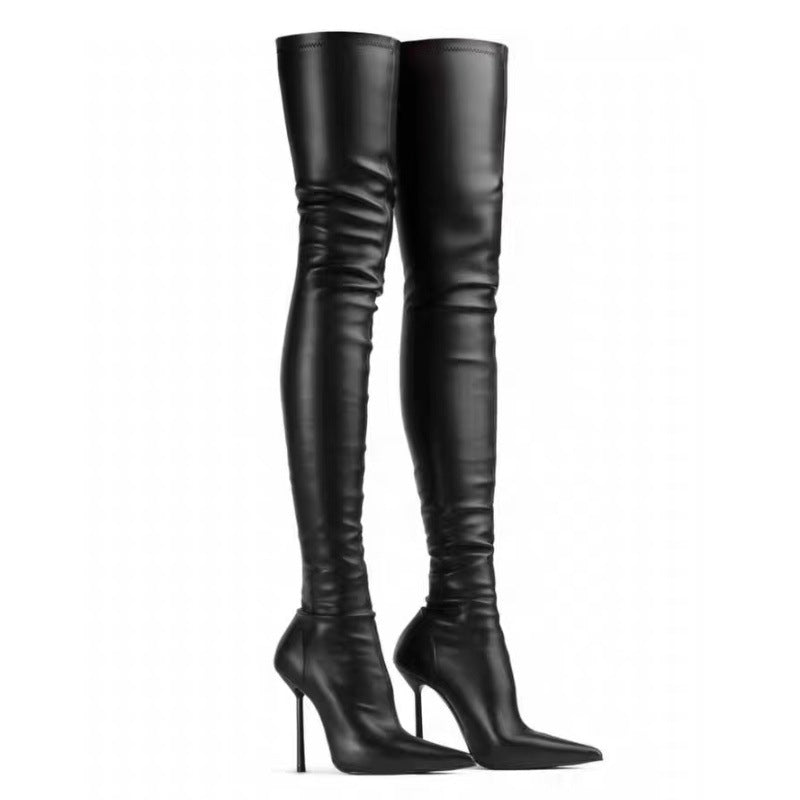 Femme Over-the-Knee High-Spike Heels Støvler Stilla