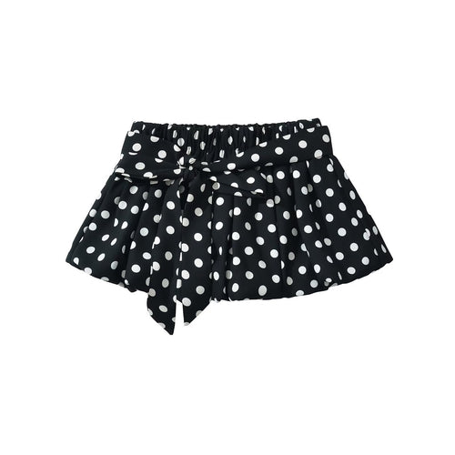 Femme Polka Dot Mini nederdel med sløjfedetalje Stilla