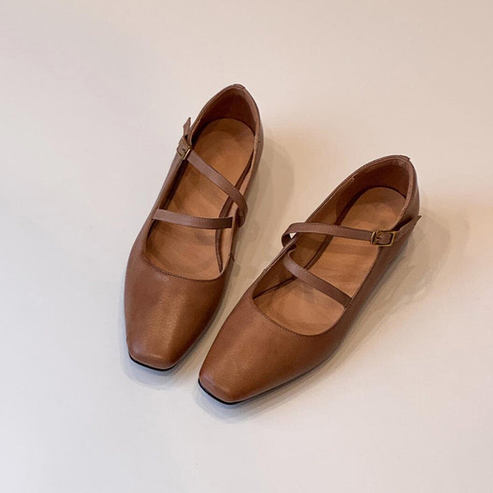 Kvinder Elegante To-remmende Spidse Tå Ballerinaer Stilla