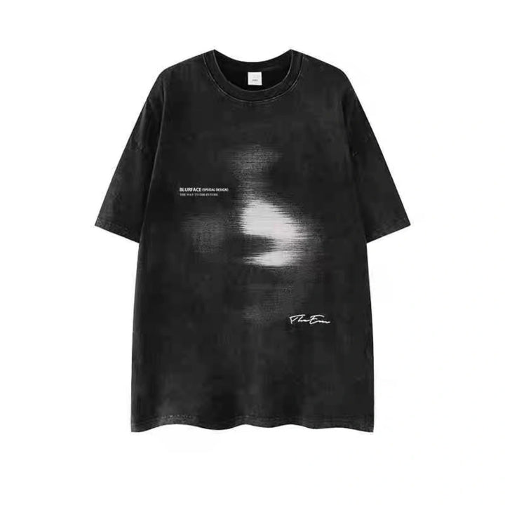 Dame T-shirt med kunstnerisk motiv og afslappet snit Stilla