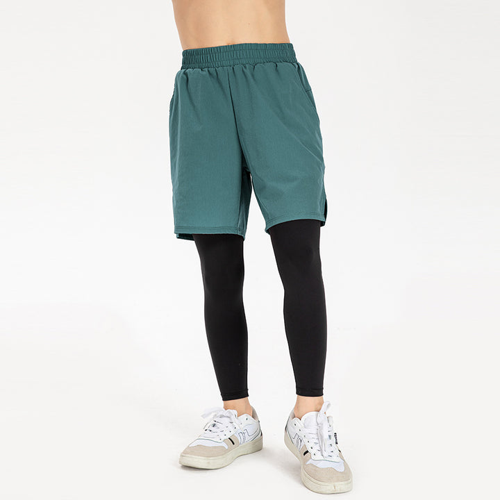 Herrer Sportliche Løbe shorts med integrerede kompressions tights Stilla