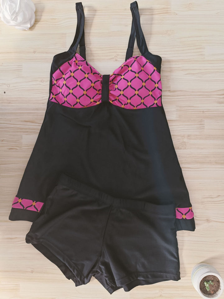 Dame Tankini-sæt med elegant top og komfortable shorts Stilla