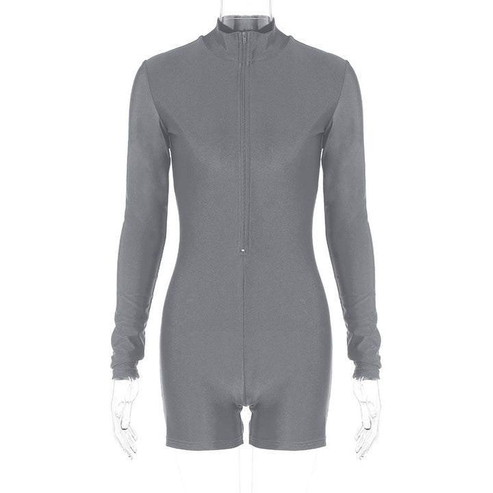 Damer Højhævet Langærmet Jumpsuit med figursyet Snit og praktisk Lynlås Stilla