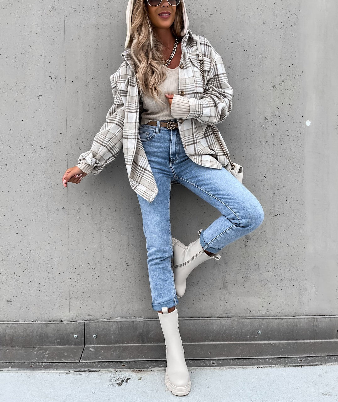 Stilla | Street Style Chic Ruted Jakke med Hætte