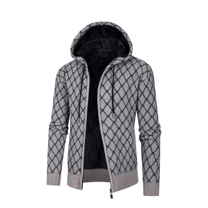 Herrer Stylish Fleece-futter Zip Hoodie Stilla