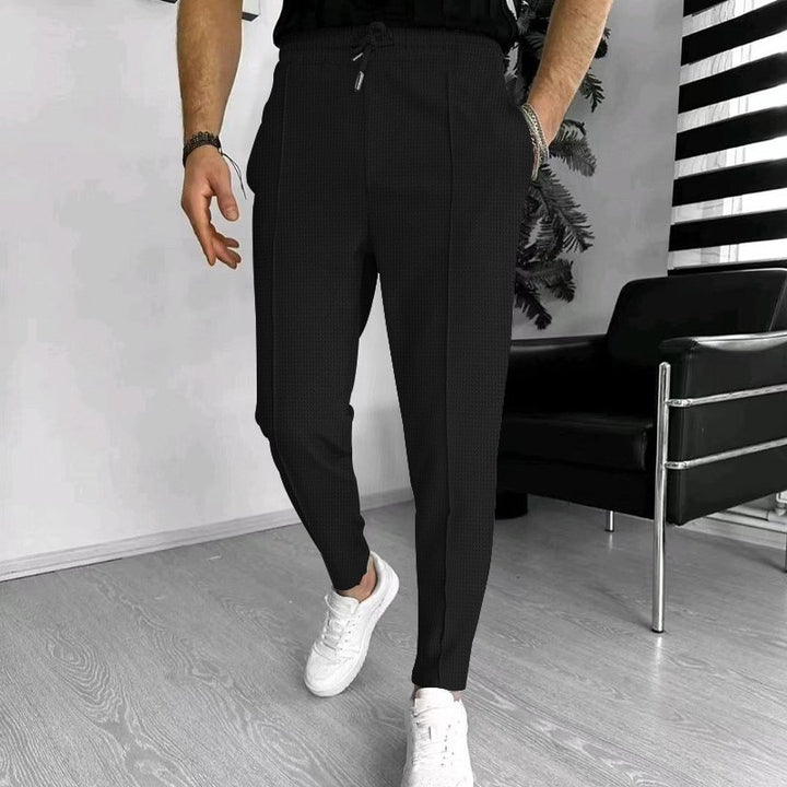Herrer Sporty Anzugbukser med elastisk talje og moderne syns detaljer Stilla