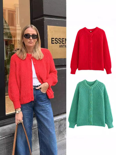 Femme Chunky Strikcardigan Stilla