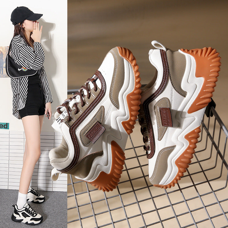 Dame Sporty Chunky Sneakers med åndbart overmateriale og skridsikker sål Stilla
