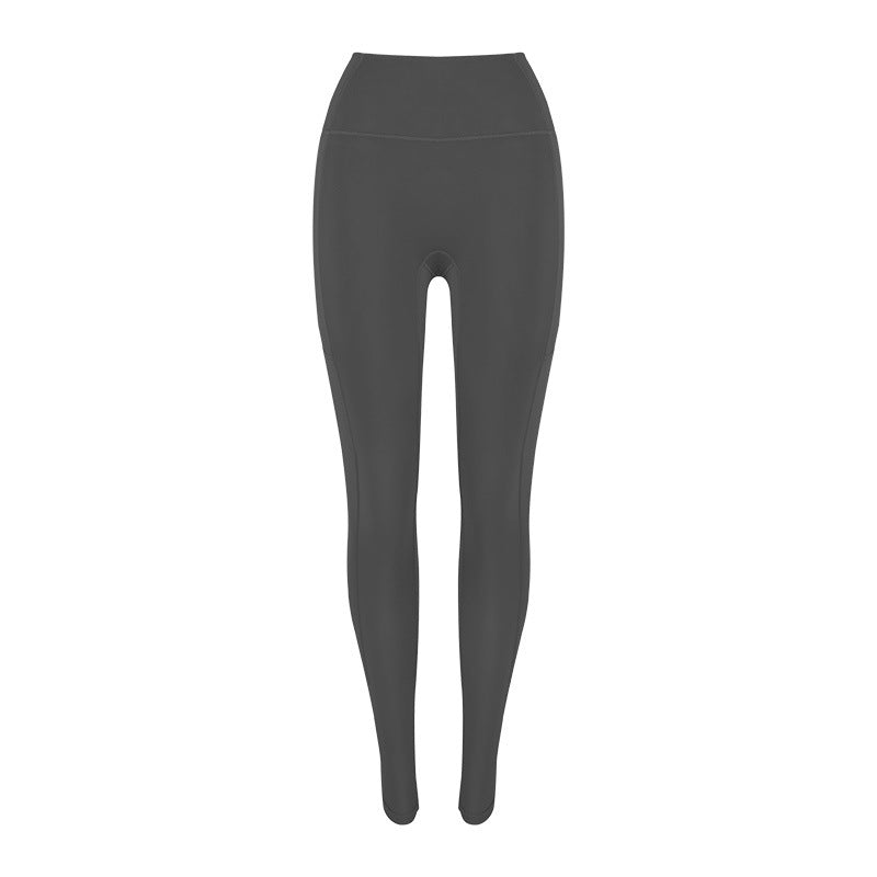 Dame højtaljede fitness-leggings i åndbart materiale Stilla