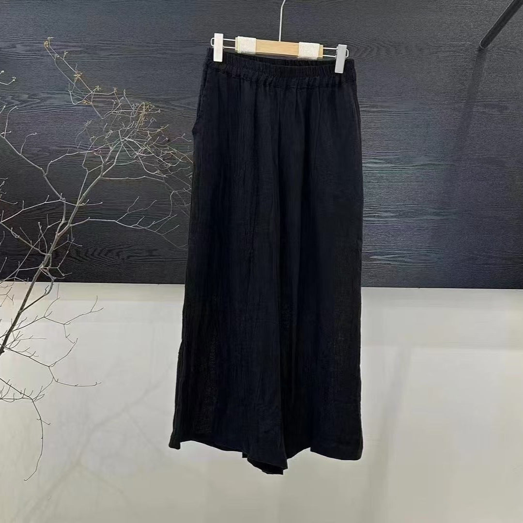 Femme Åndbar Behagelig Linnedbyxor Stilla