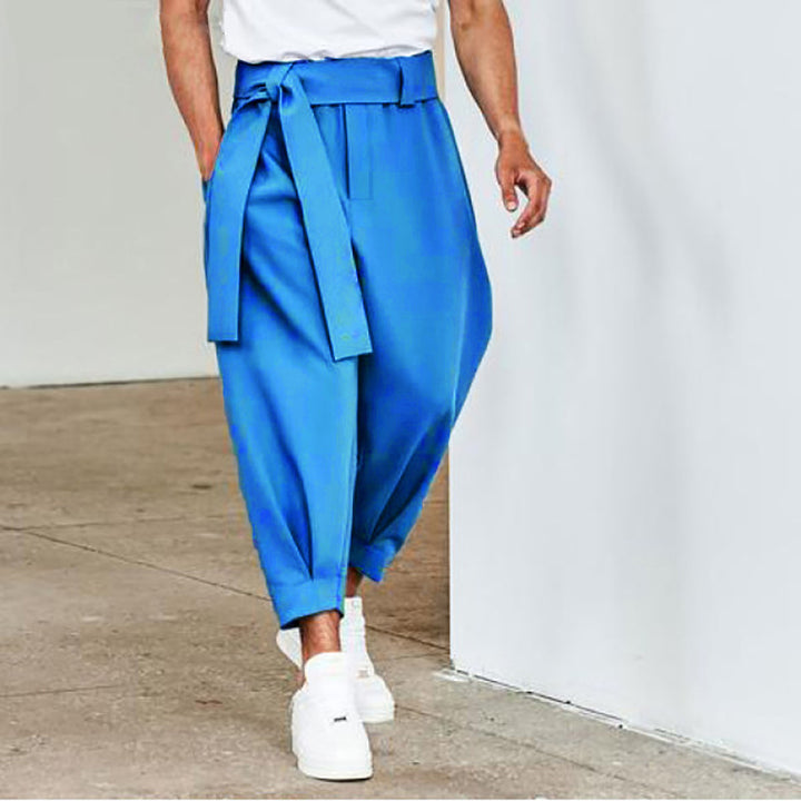 Herrer elegante Chino-bukser med aftageligt bælte Stilla