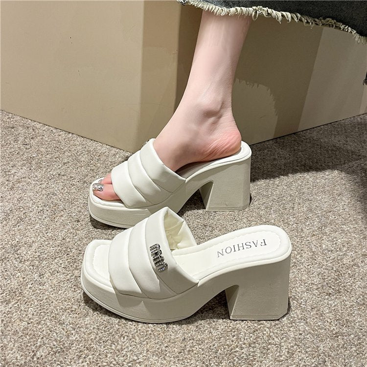 Dame Wedge-sandaler med moderigtigt blokhæl og polstret fodseng Stilla