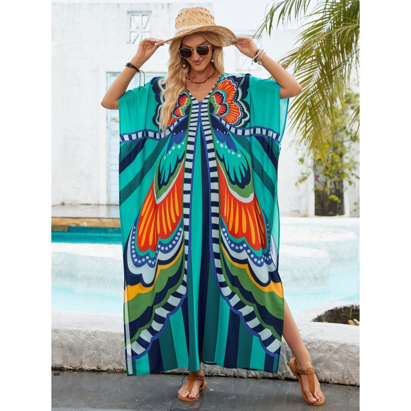 Femme Vibrant Maxi Kaftan Kjole Stilla
