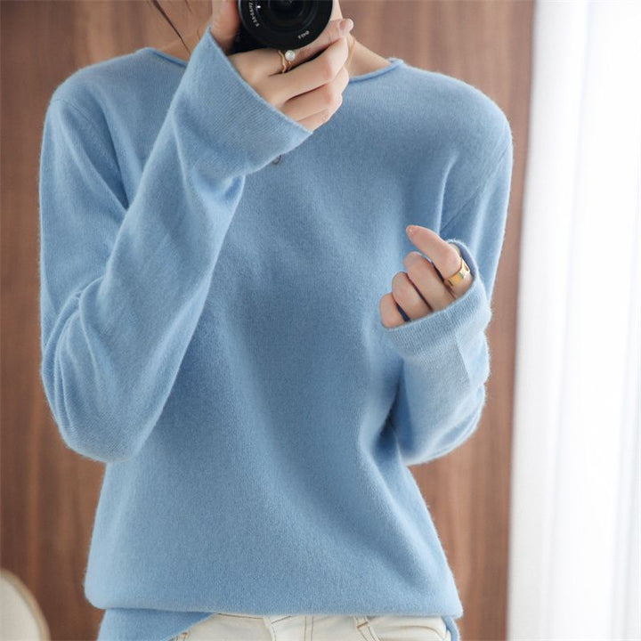 Kvinders bløde V-hals sweater Stilla