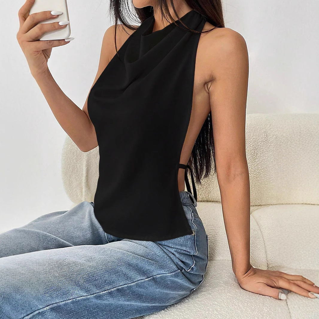 Dame luftigt Cut-Out Top med afslappet chic Stilla