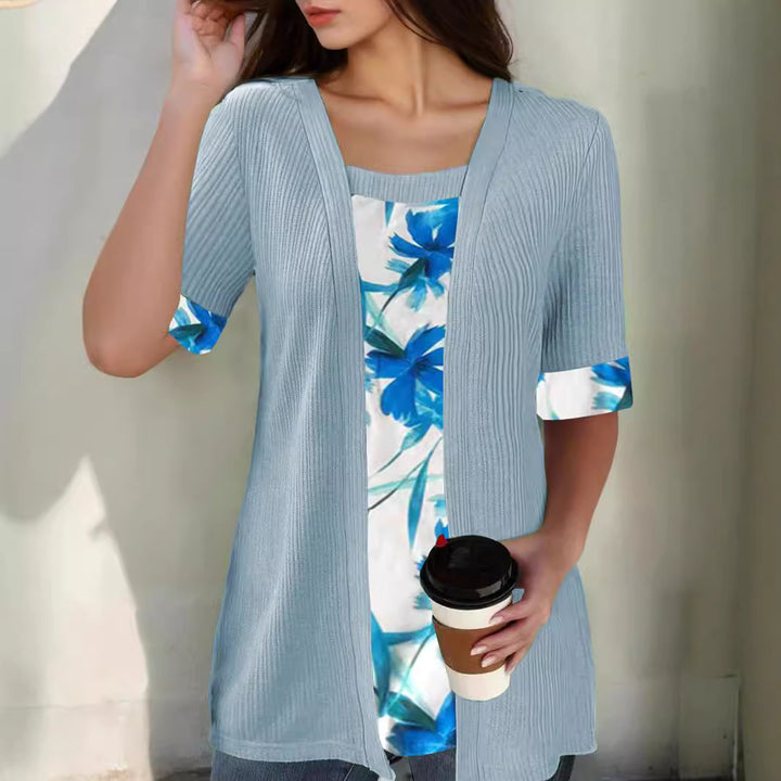 Damer mode bluse med blomsterdesign og afslappet snit Stilla