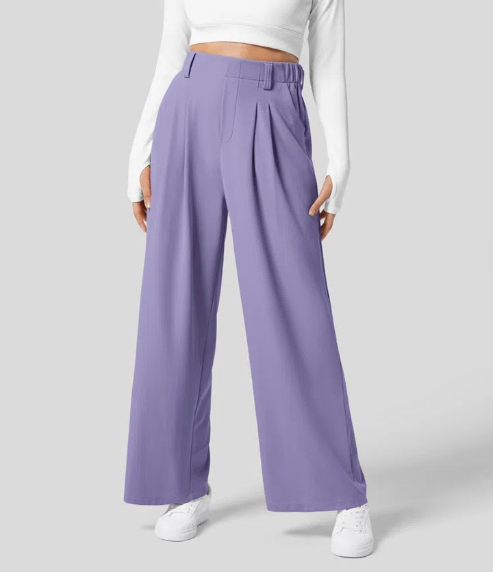 Dame Bredskårede Culotte-bukser med elastisk talje Stilla