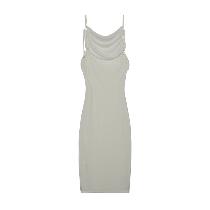 Dame Bodycon Slipkjole med justerbare stropper Stilla