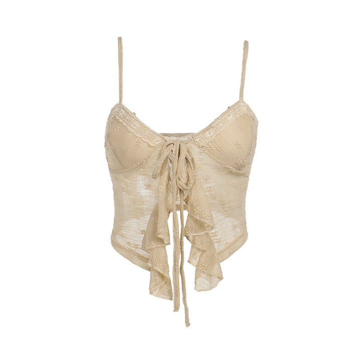 Dame Spids Elementer Crop-Top med Rynke detaljer Skovae