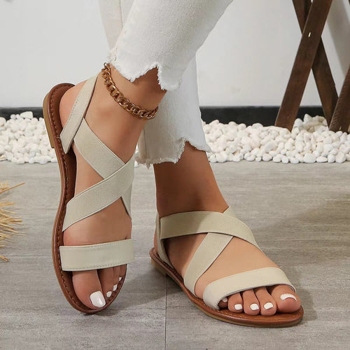 Dame Sporty Riemensandaler med elastiske stropper og anatomisk fodseng Stilla