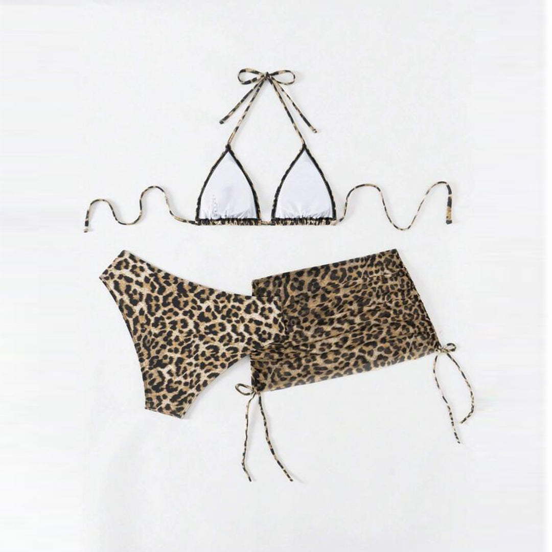 Dame bikini sæt med justerbare stropper og fashionable flæser Stilla