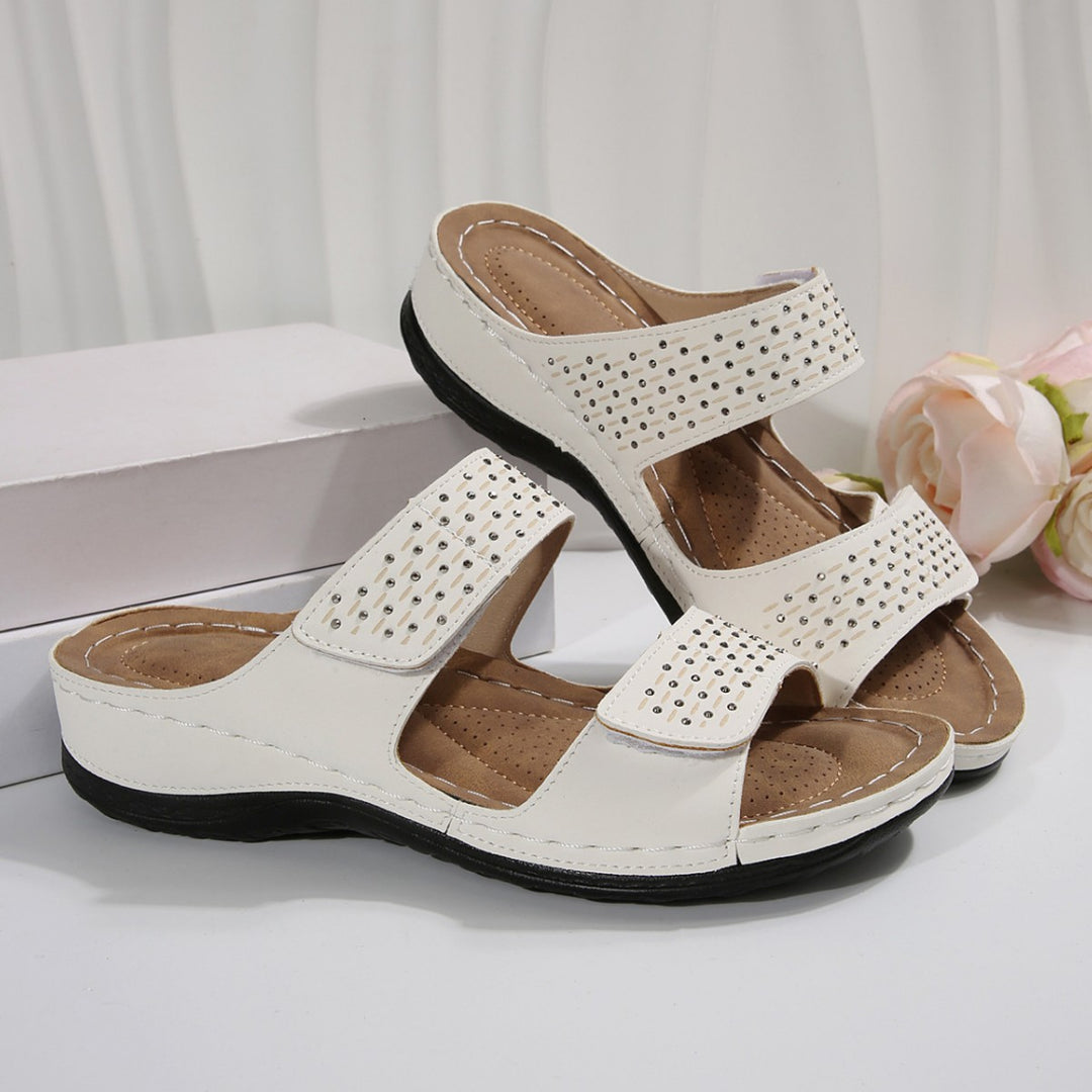 Dame Stilfulde Soft Cushion Slide Sandaler Stilla