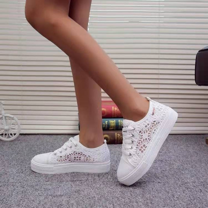 Dame Sporty Snøre Sneakers med åndbare netdetaljer Stilla