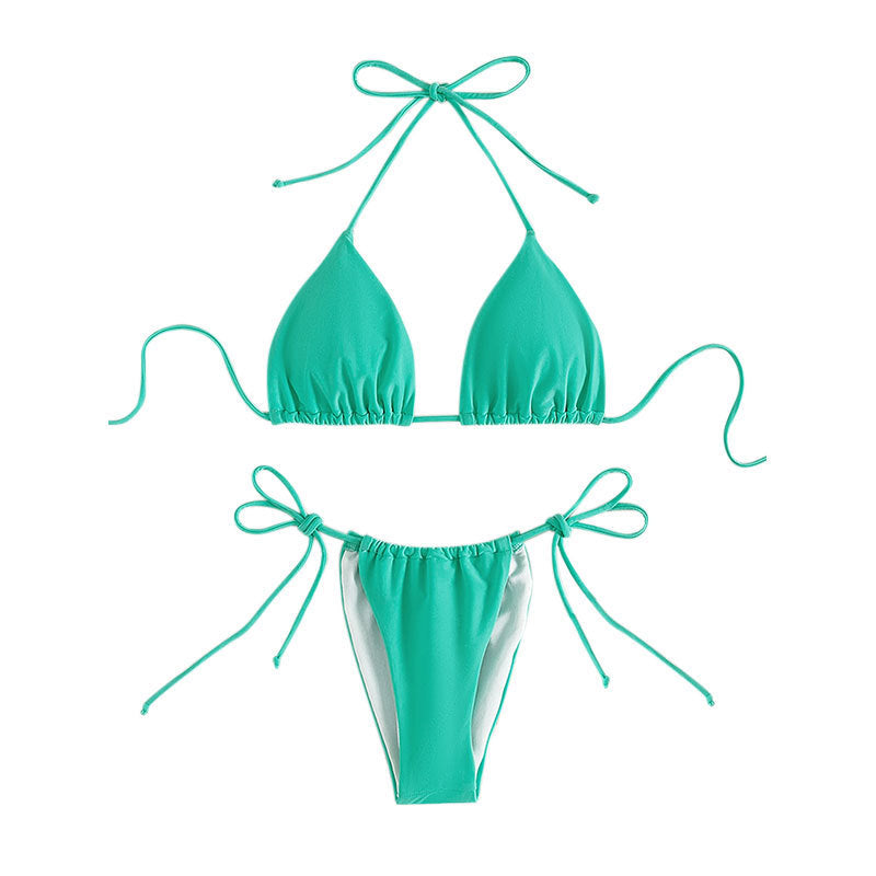 Dame Triangel-Bikini med justerbare bindebånd Skovae