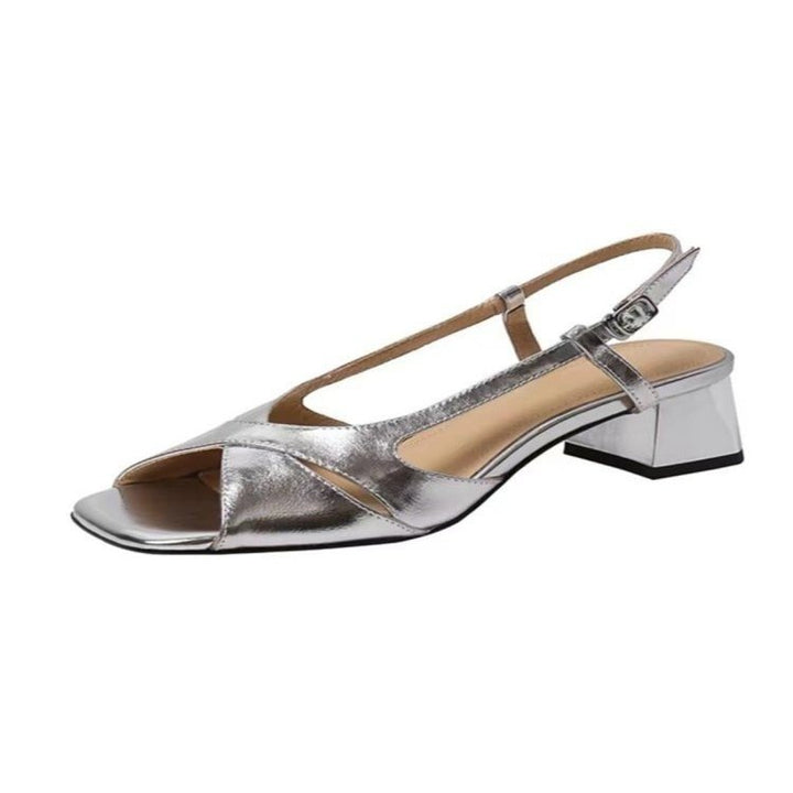 Dame Slingback Sandaler med moderne krydsbånd-design og komfortabel blokhælhæl Stilla