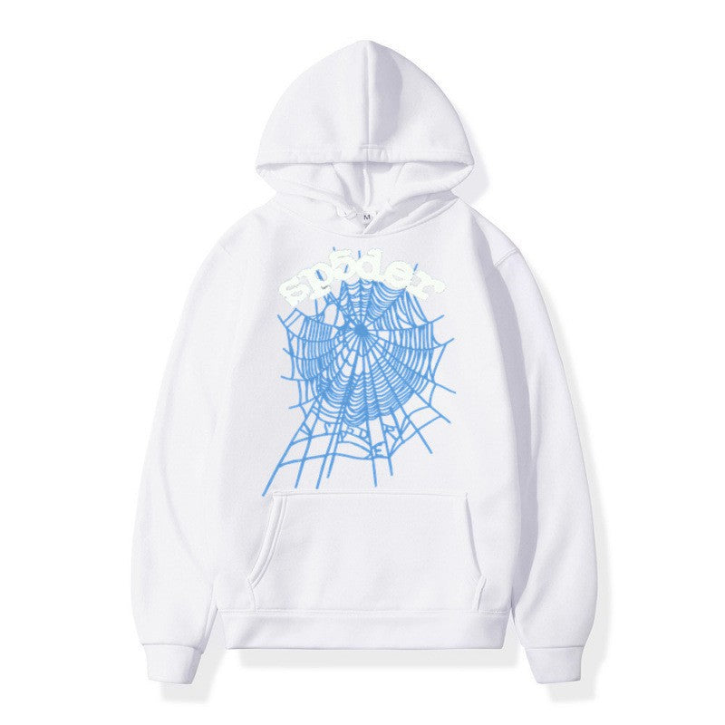 Kvinders hoodie med kreativ edderkopmønster og komfortabel pasform Skovae