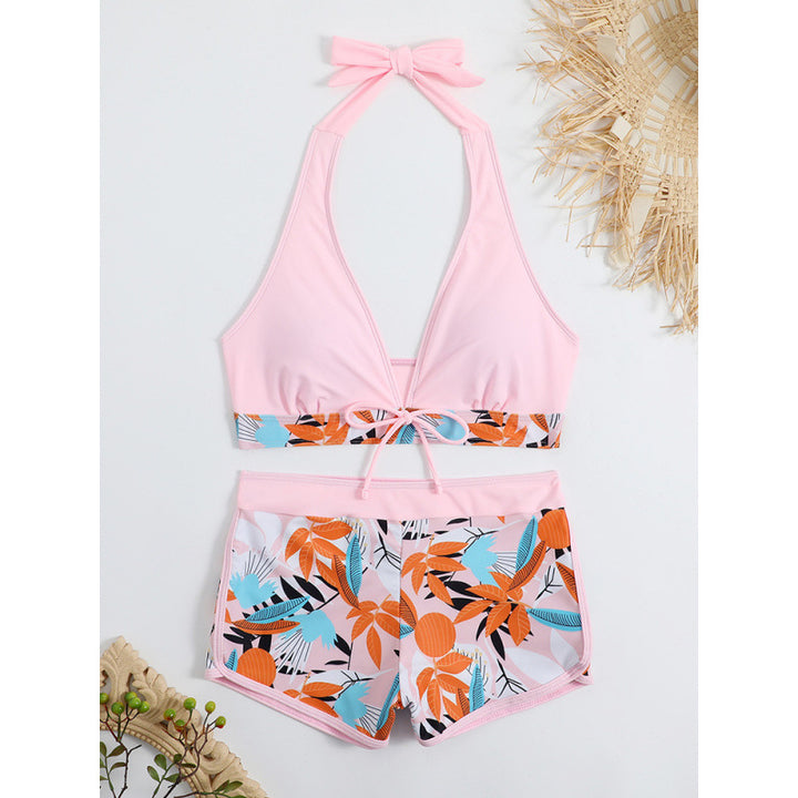 Dame Højskåret Bikini med blomsterprint detaljer og legende rygbeskyttelse Stilla