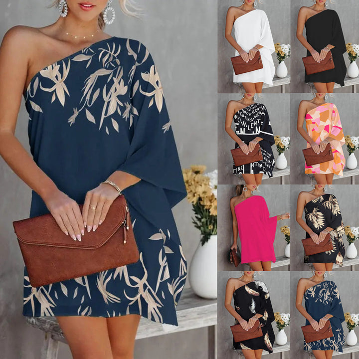 Dame asymmetrisk Off-Shoulder kjole med afslappet snit Stilla