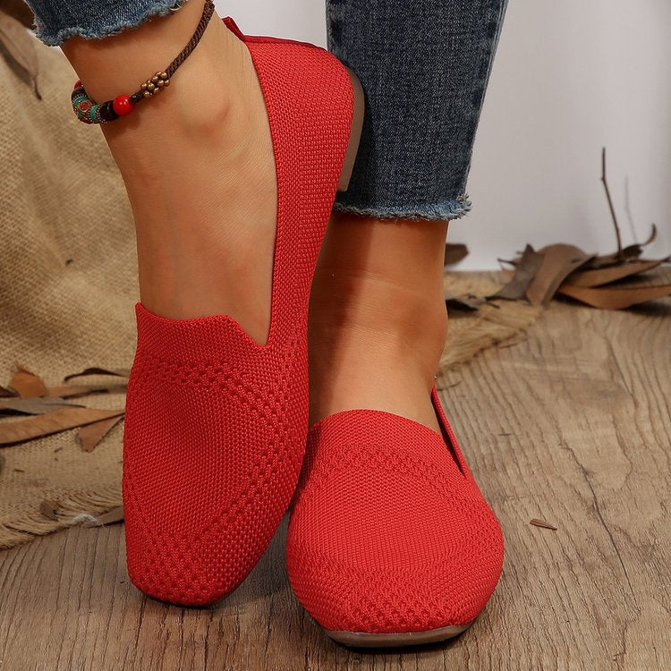 Dame Let og åndbar Slip-On Ballerina med moderne netdesign Stilla
