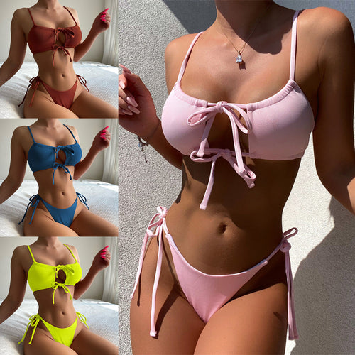 Dame Sporty bikini med justerbare bindebånd Skovae