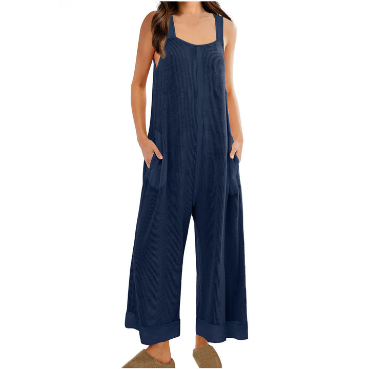 Dame afslappet Jumpsuit med sidelommer og bredt ben Stilla