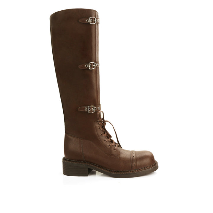 Dame Knælange Combat Boots Stilla
