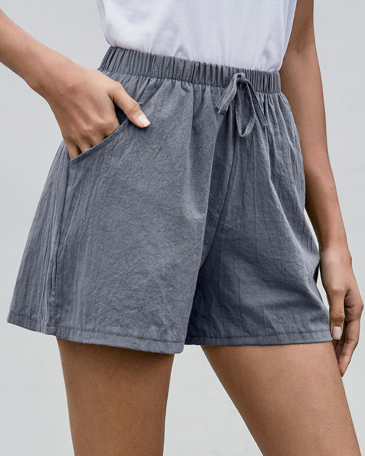 Dame behagelige shorts med elastisk talje og lommer Stilla