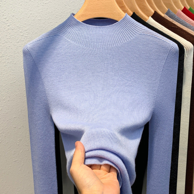 Dame Figurtilpasset Turtleneck-overdel i ribstrik Stilla